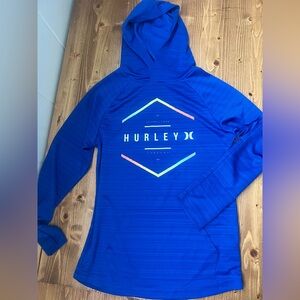 Hurley Blue Hoodie Pullover Dri-fit youth size Large 14/16